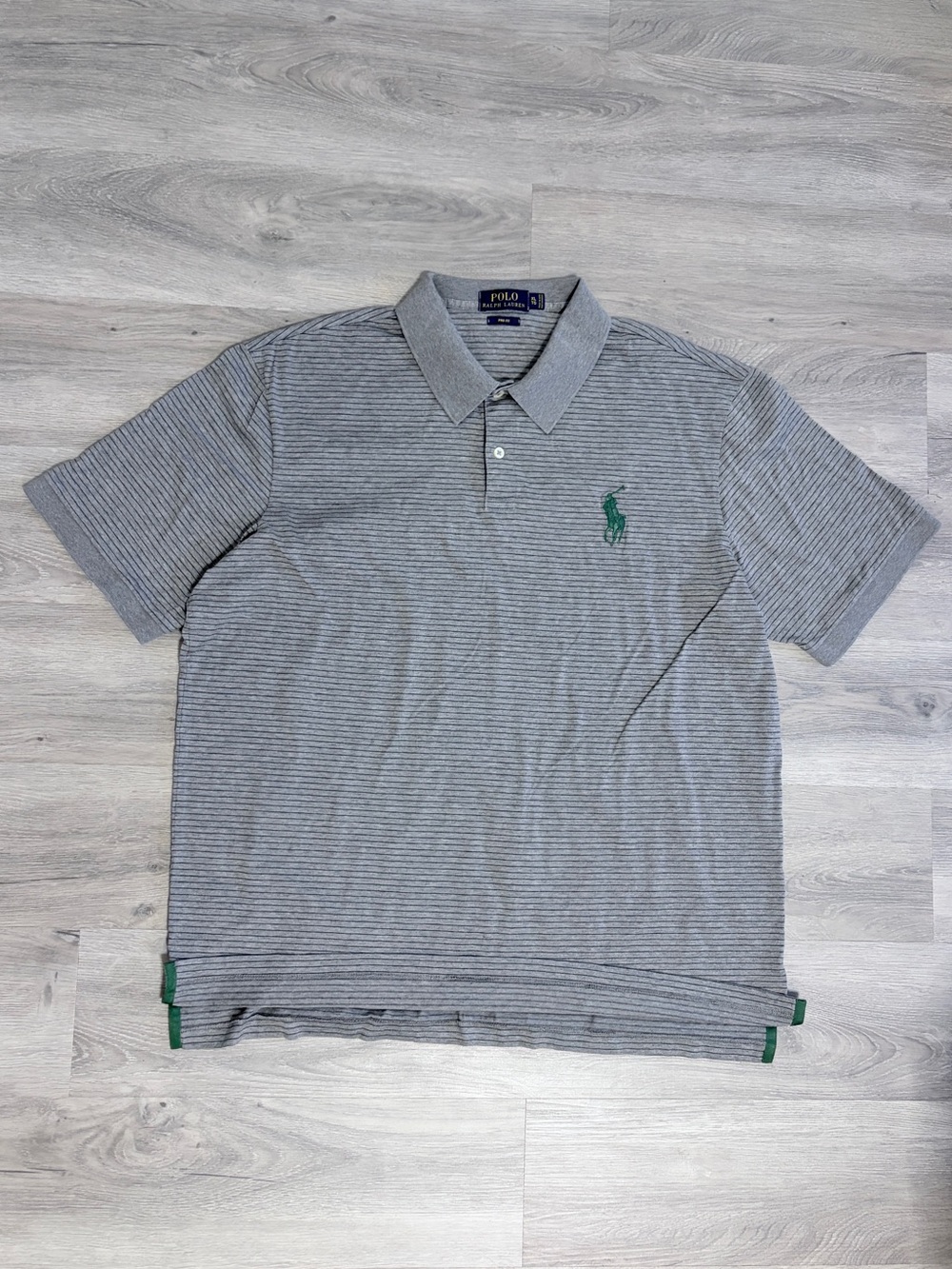 Polo by Ralph Lauren Gray Polo with Big Green Pony Logo